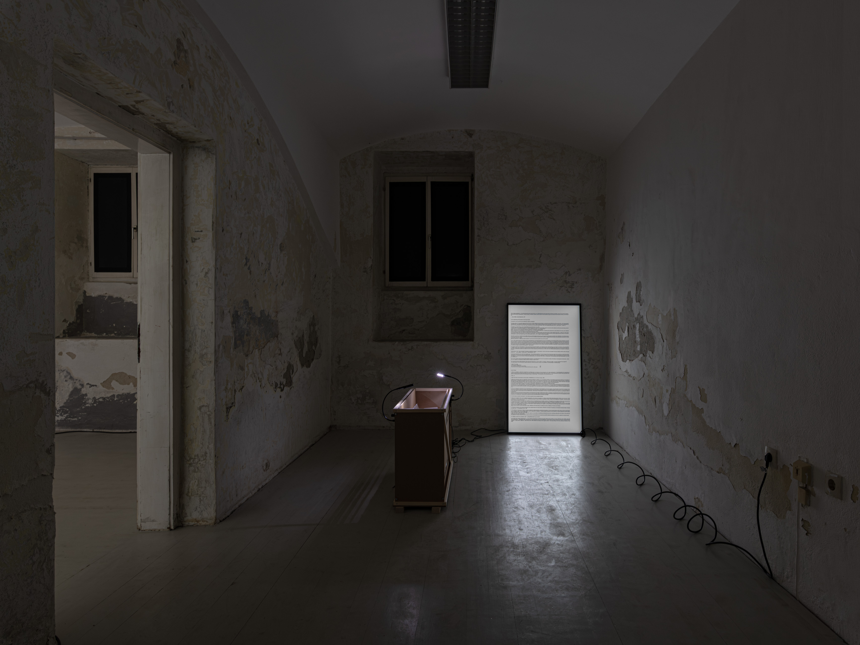 Installation View, Any justice needs a lie, Markus Sworcik, Robert di Pauli, 2026