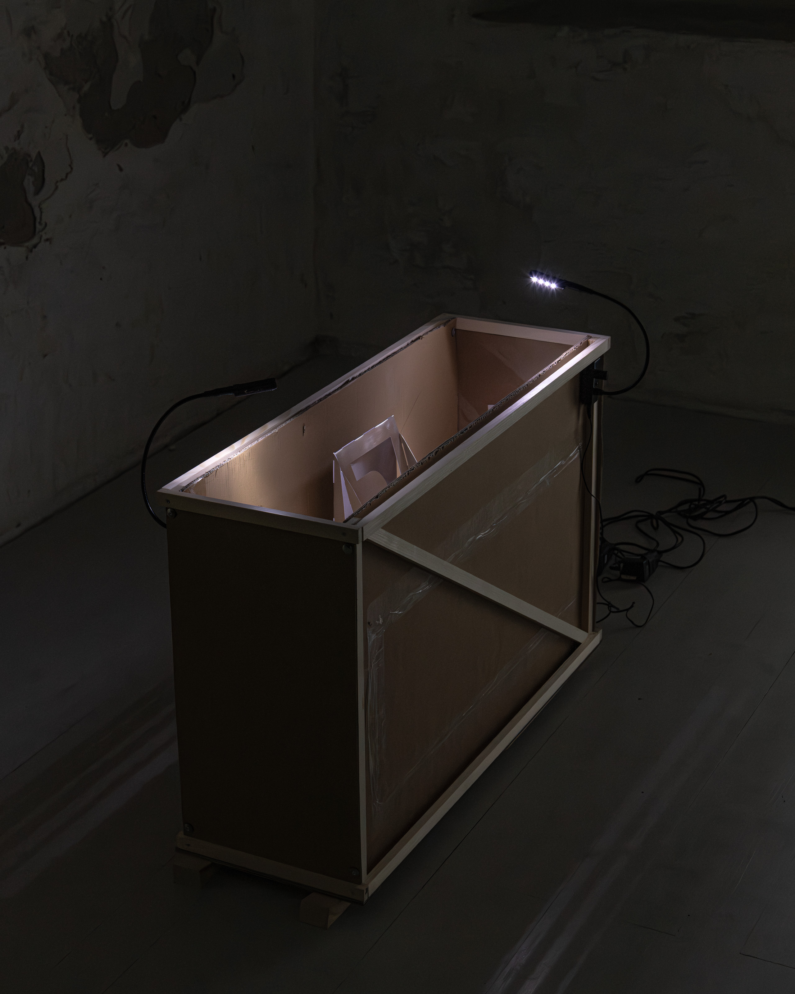 Markus Sworcik, Faltung (f7), Aluminium, Cardboard, Wood, 2026
