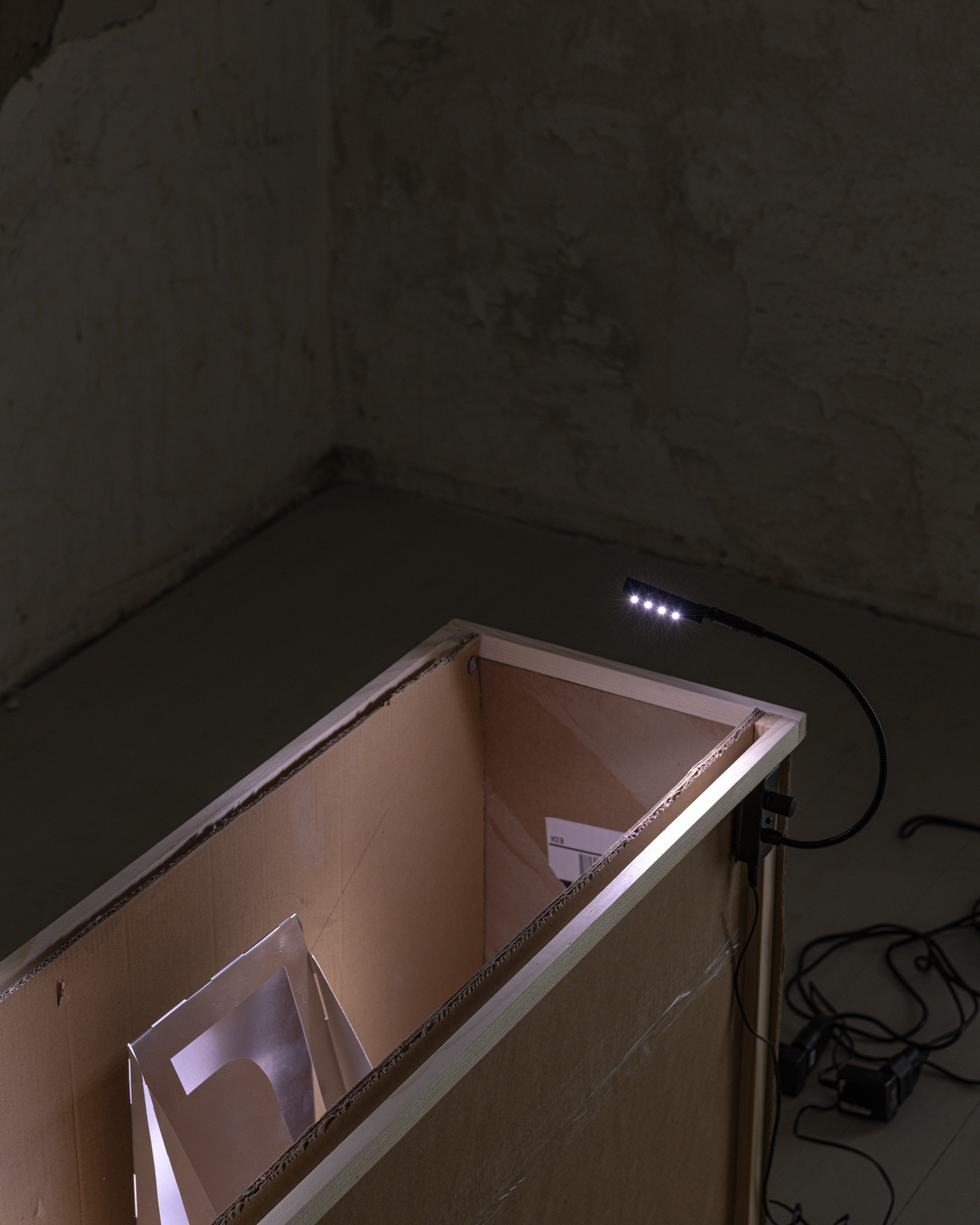 Markus Sworcik, Faltung (f7), Aluminium, Cardboard, Wood, 2026